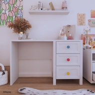 SB Design Square DISNEYHOME โต๊ะเครื่องแป้ง DISNEY รุ่น PRINCESS สีขาว+มือจับฟ้า ชมพู เหลือง