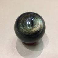 砂金黑曜石球 55mm - 招財晶石 保平安晶石