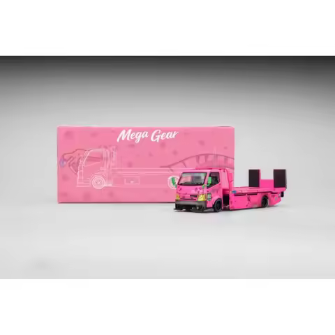 Mega Gear 1:64 Porsche 911 Rexy Roxy Trailer Set Diecast Car Model Ornament Collection Gift