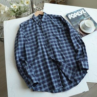 Uniqlo Áo sơ mi Phòng thử Đồ Sơ mi thường ngày dài tay áo sơ mi kẻ ô flannel cho nam và nữ Áo khoác 