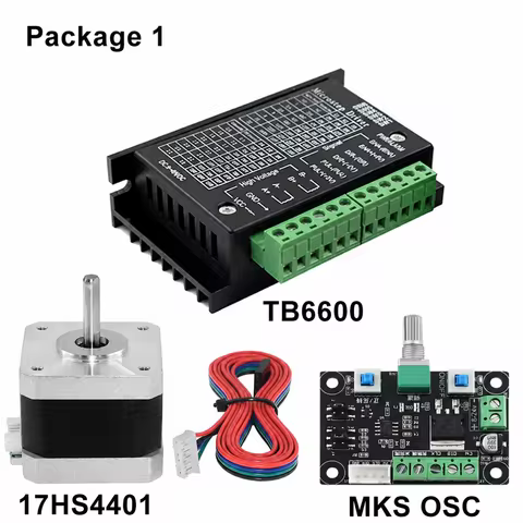 Nema17 Stepper Motor Driver Sets 17HS4401+TB6600+MKS OSC Adjustable Forward and Reverse Speed for CN