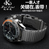 2024☒♣▣ XIN-C时尚4 Suitable for for/Omega/Seamaster Breitling Panerai watch strap Cool Shark mesh steel strap Milan watch strap male 22MM