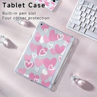 Heart-Shaped Colorful Protective Case Compatible With IPad 7/8/9 10.2 Inches, Compatible With Samsun