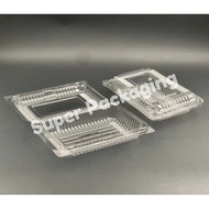 BENXON L02H Kuih Container with Lock (50pcs±) Disposable Plastic Clear Bakery Container/Bekas Kuih/2