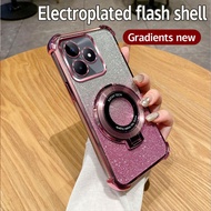 เคสโทรศัพท์มือถือชุบไฟฟ้าสำหรับ Realme C53 C51โน้ต50เคส TPU แววซิลิโคนนิ่มป้องกันการกระแทกฝาครอบโทรศ