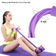 Super Cheap [6TP]6-tube elastic zipper for crunches, arm and shoulder exercises, elastic band for yo