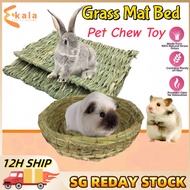 【SG】Rabbit Grass Mat Bed Rabbit Chew Toy Guinea Pig Hay Resting Basket Rabbit Digging Straw Mat