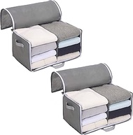 Towa Sangyo 84415 Clothes Storage Bag, Easy to Put In and Take Out Storage Bag 2, Gray, Size M, Appr