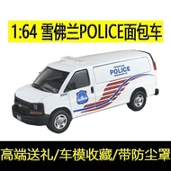 596 1/64 Alloy Car Model Chevrolet Van New York Washington Police Car Metal Ornaments