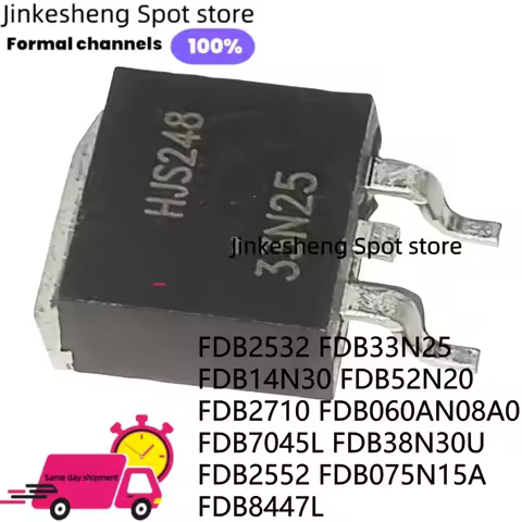 10PCS FDB2532 FDB33N25 FDB14N30 FDB52N20 FDB2710 FDB060AN08A0 FDB7045L FDB38N30U TO263 MOSFET TO-263