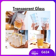 1pc GLACIER TRANSPARENT GLASS MUG / GELAS CAWAN KACA / WEDDING DOORGIFT / GIFT KACA / CRYSTAL GLASSES /  冰川透明玻璃杯 / G624