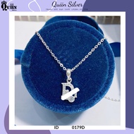 S925 Quiin Silver Chain/Necklace - D-shaped for women 0179D