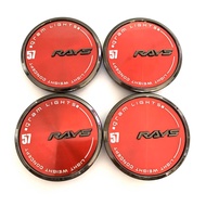 4PCS 66MM Wheel Cap Black For RAYS Logo Wheel Rim Hub Caps  Dust-Proof Cover Fit for G025 G16 57G GT