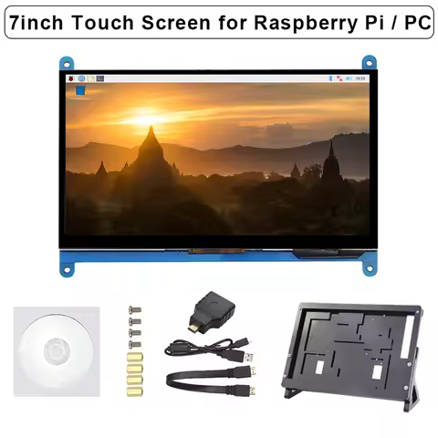 7 Inch Raspberry Pi 4 Touch Screen 1024*600 IPS LCD 800*480 Raspberry Pi 4B Display TFT Monitor for 