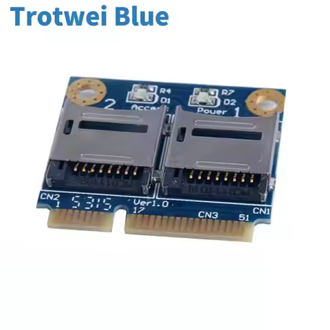 2 ports SSD HDD for Laptop Dual Micro SD SDHC SDXC to Mini PCI express Memory Card reader mPCIe to 2