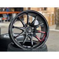 NEW 18X9.5J AOW CE28 Club Racer Rim (set of 4) Dark Gunmetal 5X120 for Honda Civic Type R FK8 FL5