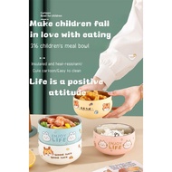 Bowl, stainless steel bowl, stainless steel cartoon bowl. 316 stainless steel double-layer children'