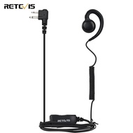 Retevis EEM005 Two Way Radios Earpiece with Mic Retractable coil Headset Compatible with Motorola CP
