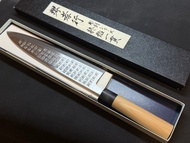 堺孝行 霞研 白鋼 終始一貫の彫刻入り 出刃包丁 270mm