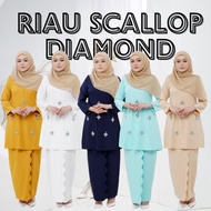 BAJU KURUNG RIAU MODEN DIAMOND SCALLOP PLUS SIZE KURUNG PLAIN LEMON MUSTARD GOLD NAVY BLUE NUDE OFF WHITE MINT GREEN P4