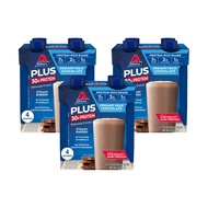 Atkins Creamy Milk Chocolate PLUS Protein Shake, 30g Protein, 7g Fiber, 2g Net Carb, 1g Sugar, Keto 