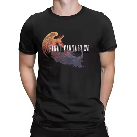 Crewneck Tee Shirt Short Sleeve Clothing Party Final Fantasy XVI video games chocobo quote Men's Cot
