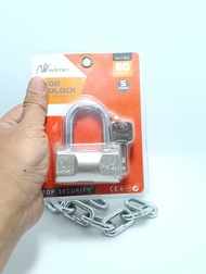 Harga Hemat !! Rantai Dan Gembok / Rante Besi Gembok / Kunci Gembok Rante Pagar / Rante Gembok Ukura