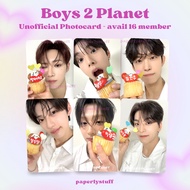 Boys II Planet Unofficial Photocard - Planet Card 12 Boys 2 Planets