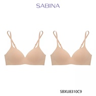 (Set 2 ชิ้น) Sabina เสื้อชั้นใน Invisible Wire (ไม่มีโครง) Seamless Fit รุ่น Pretty Perfect  รหัส SB