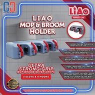 LIAO MOP & BROOM HOLDER/BROOM HOLDER/MOP HOLDER/CLIP