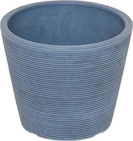 Lead Style S-13C10BS Smooth Line Pot 10, For Flower Arrangements, No Hole, Resin, Blue Stone, φ3.9 x
