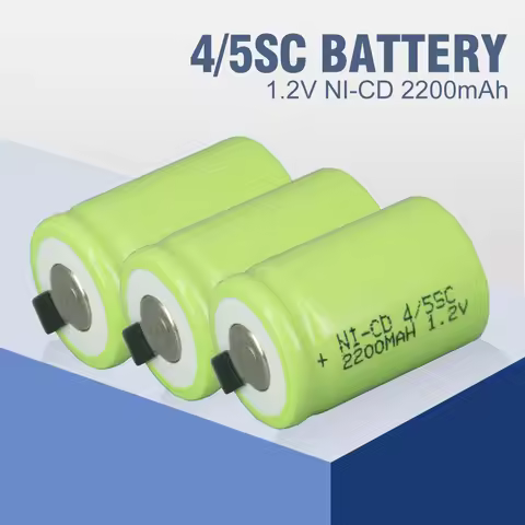 4-20pcs 2200mAh 4/5SC 1.2V Rechargeable Battery 1.2 V Sub C NI-CD Cell with Welding Tabs for Electri