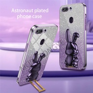 For OPPO R15 Pro Case Electroplating Colorful Luxury Soft Glitter TPU Cell phone Back Cover OPPO R15Pro Phone Case rabbit Kickstand