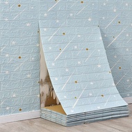 Adhesive Wallpaper Foam 3D Dinding Wallpaper Brick Stickers Wall Stickers Wallpaper Waterproof Self-