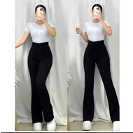 Flare Pants - Highwaist Flare Pants - Highwaist Cutbray Scuba Pants