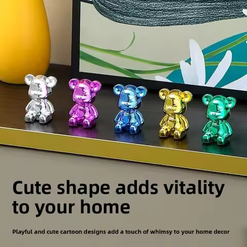 Luxury Electroplating Violent Bear Living Room Car Ornaments Creative Handmade Diy Tide Play Bear Ro