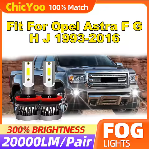 Fit For Opel Astra F G H J 1993-2011 2012 2013 2014 2015 2016 20000LM Fog Lamps 60W Canbus LED Fog L