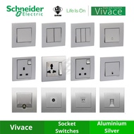 SCHNEIDER Vivace Switches & Socket Silver KB15 KB31/1 KB32/1 KB31D20NE (SIRIM APPROVED)