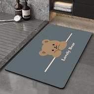 Others - 現代簡約浴室地墊 軟矽藻泥進門墊子 吸水防滑衛生間腳墊 廁所門墊（快遞送貨上門）