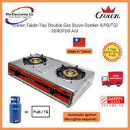 Crown Table-Top Gas Stove Cooker (LPG/TG) 2500FSD AIU