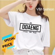 READY STOCK BTS DDAENG T-SHIRT FOR WOMEN AND MEN SHORT SLEEVE S-XXL OVERSIZE/ PREMIUM DISTRO T-SHIRT