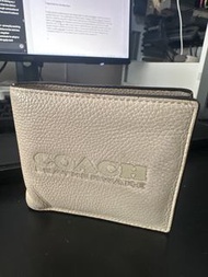 二手Coach白色銀包