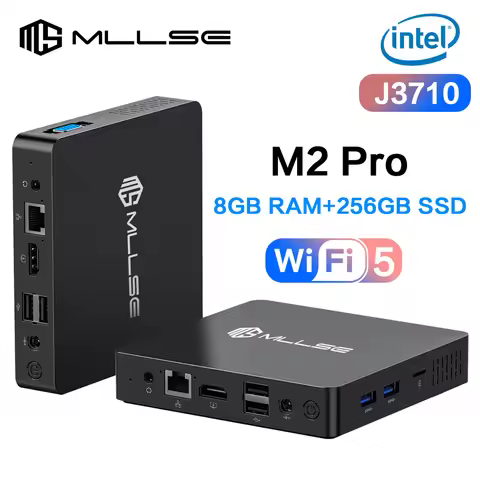 MLLSE M2 Pro Mini PC Intel Celeron J3710 CPU 8G RAM 256G ROM compatible+VGA USB3.0 Win10Pro Desktop 