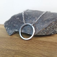 Good karma necklace. Eternity circle necklace for men. Circle of life necklace
