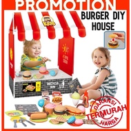 ~Dari KL~ 150Pcs Set Mainan Dapur Burger DIY khemah Play Kitchen burger diy house burger playset kid