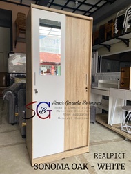 LEMARI PAKAIAN SLIDING GESER 2 PINTU MINIMALIS ACTIV SPIN SL 80