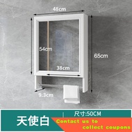 Bathroom Wall-Mounted Dressing Mirror Cabinet Washstand Toilet Mirror Storage All-in-One Cabinet Bathroom Mirror with Sh