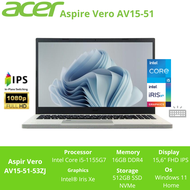 ACER ASPIRE VERO AV15-51-53ZJ INTEL CORE i5 GEN 11 RAM 16GB SSD 512GB INTEL IRIS XE GRAPHICS 15,6" F