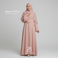 Simple Plain Syar'i Gamis for Women | Elegant Dusty Pink Muslim Abaya | EID Abaya | Nawraa Abaya Dre