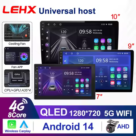 LEHX L3X 5G WIFI 2din 7/9/10 inch Android 14 Car Radio Multimedia CarPlay gps for Toyota VW Hyundai 